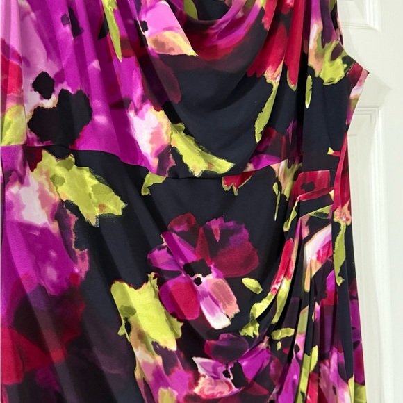 Ralph Lauren Colorful Floral Cowl Neck Sleeveless Stretch‎ Jersey Dress Size 22W - Picture 5 of 7